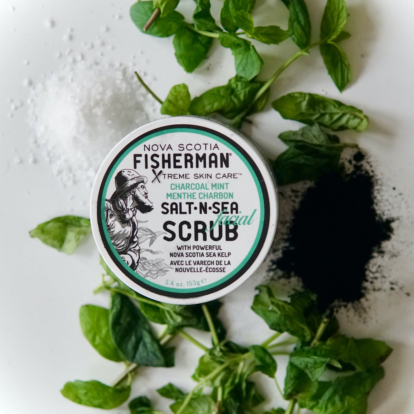 Facial Scrub — Charcoal Mint