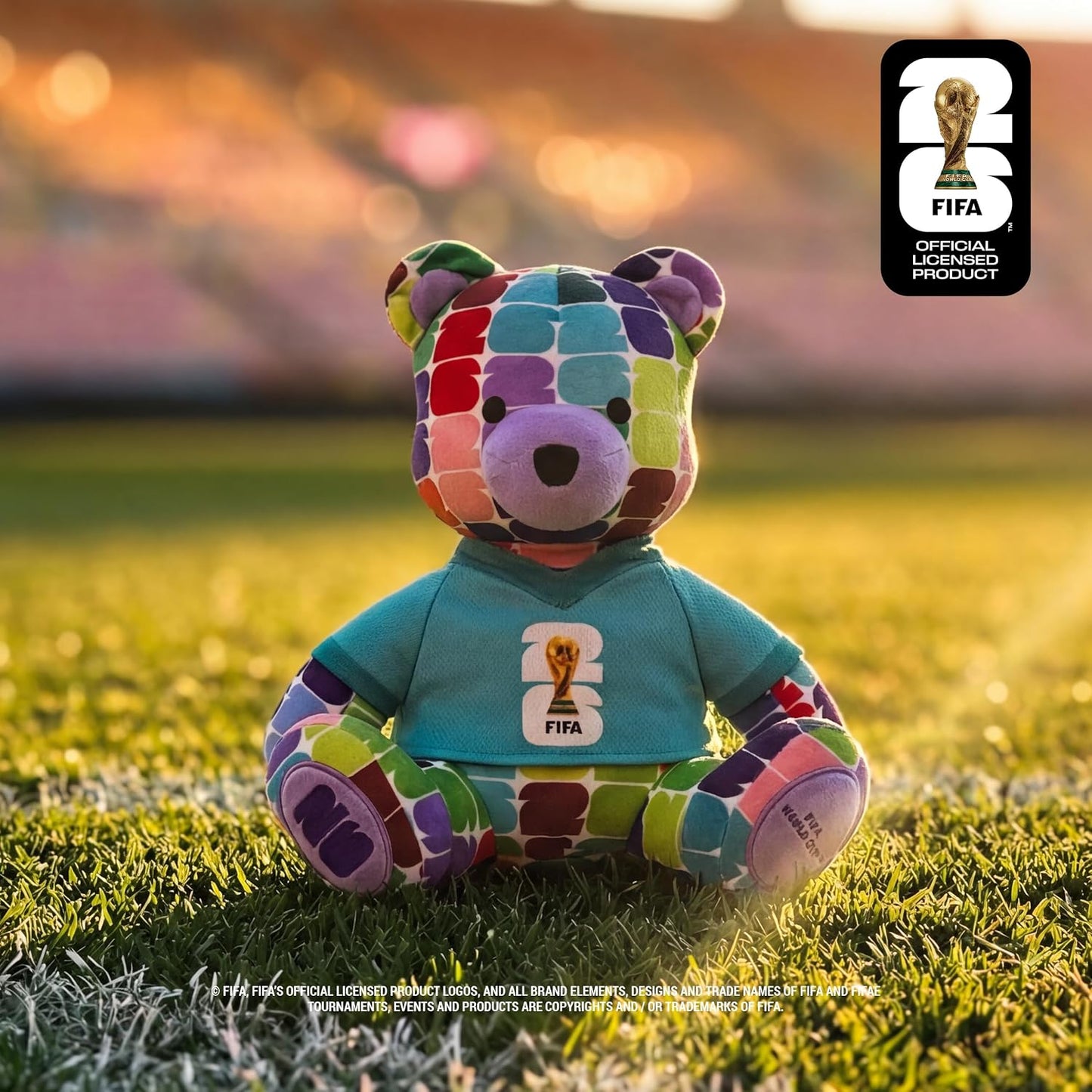 FIFA World Cup 2026 — 10-Inch Colourful Bear Plush