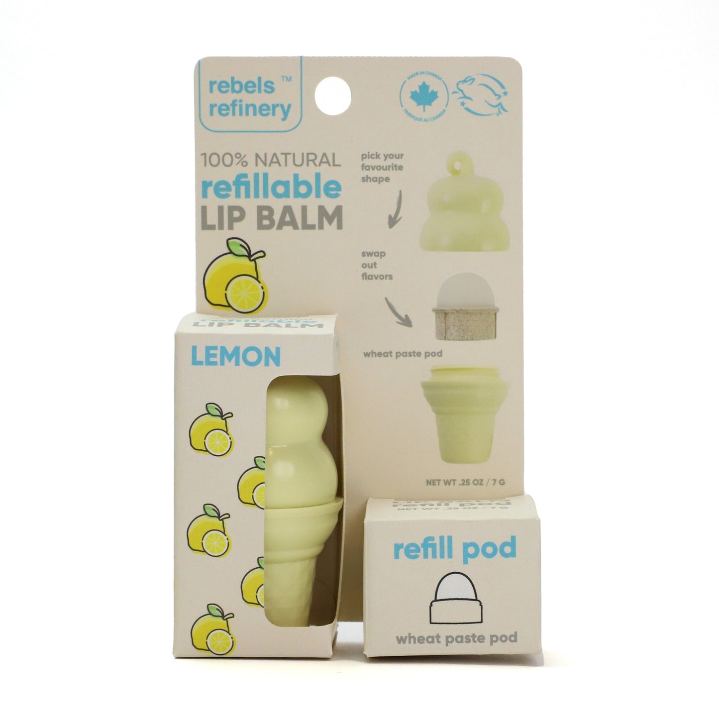 Lemon Lip Balm with Refill Pod